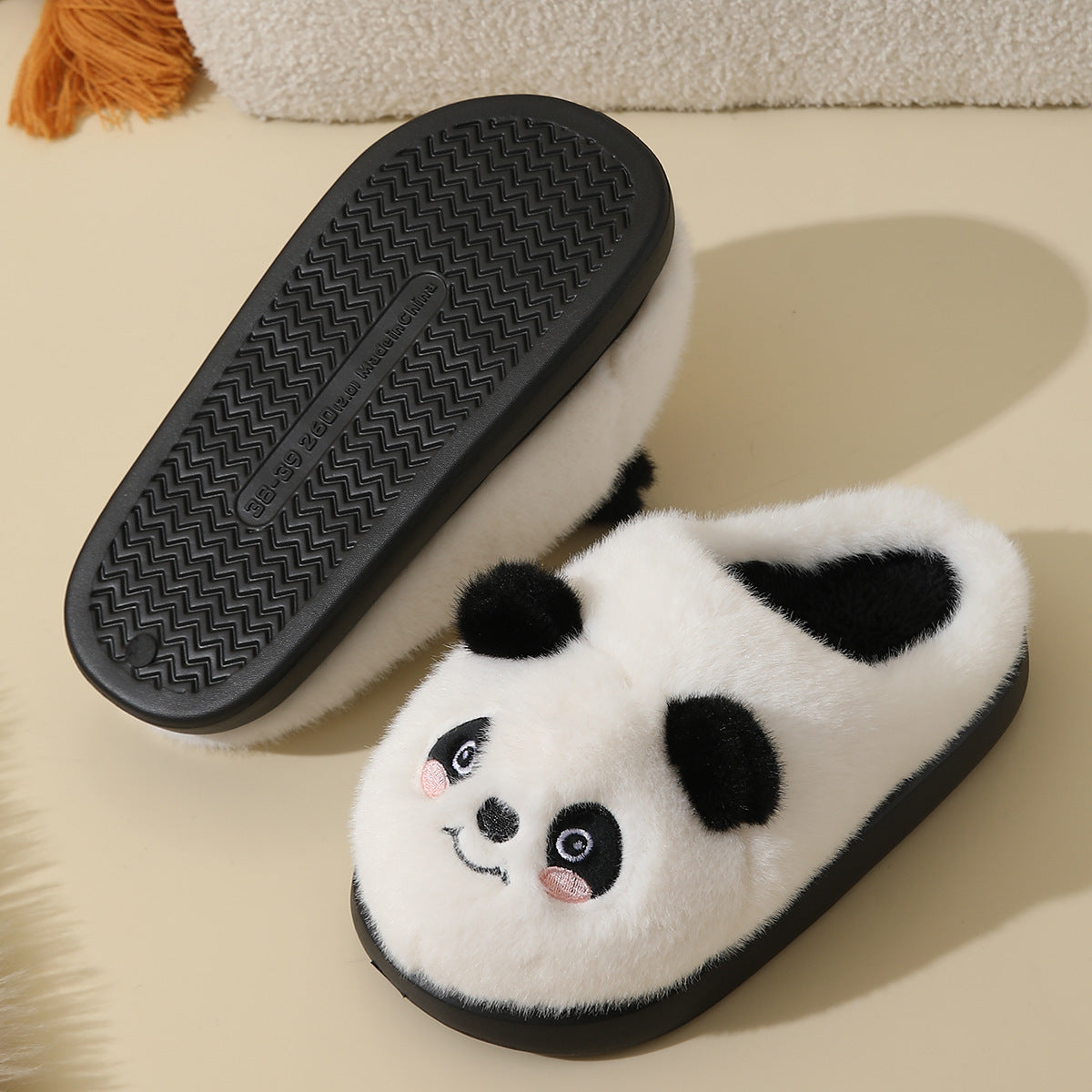 Cartoon Cotton Slippers For Autumn And Winter Home And Indoor Use