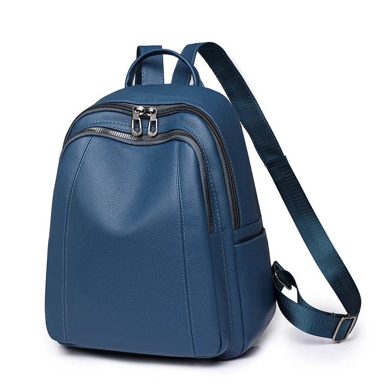 High Quality Leather Backpack Women Large Capacity Backpacks Purses Female Vintage Bag School Bags Travel Bagpack Ladies Bookbag